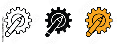 Customized icon vector. innovation, development, and problem solving symbol. vector illustration.