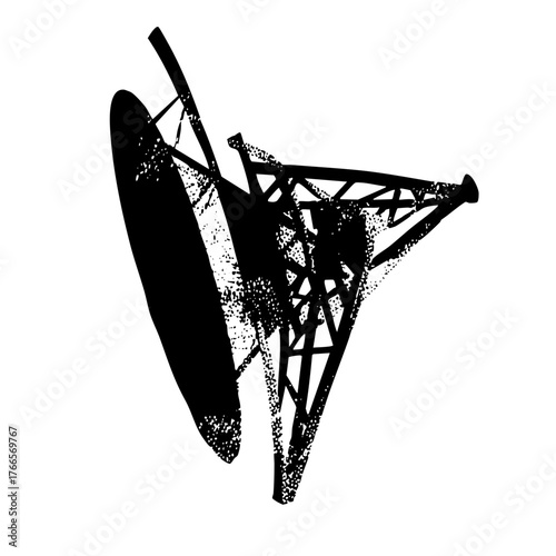 Satellite Dish Transmits in Space