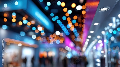 Urban lights with architectural silhouettes