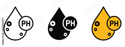 PH value icon vector. scientific research and chemical analysis symbol. vector illustration.