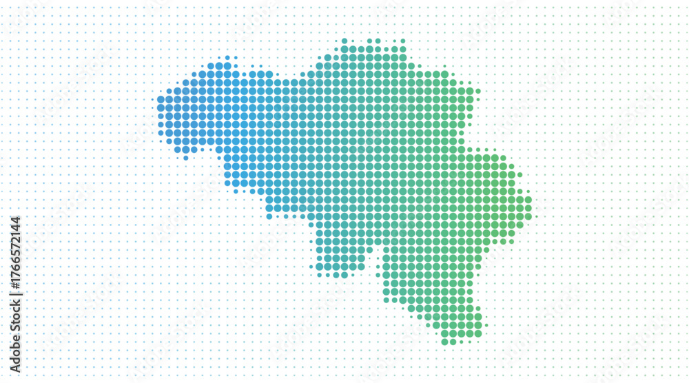 Fototapeta premium Belgium dotted map in modern halftone style