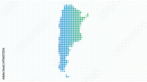 Argentina dotted map in modern halftone style
