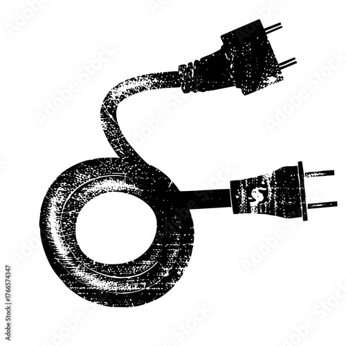 Power Cord Coils Texture