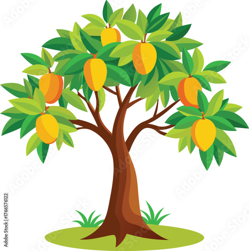 Mango tree vector illustration