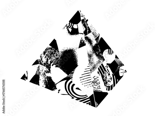 Abstract Figure Ascends Dynamic Composition