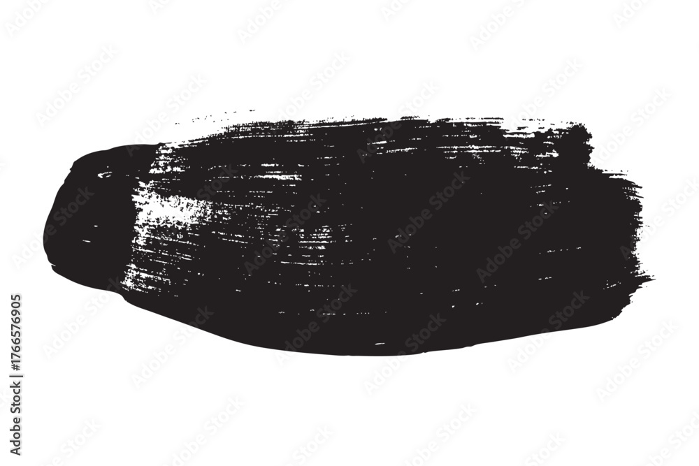 Fototapeta premium Grunge black brush stroke vector illustration