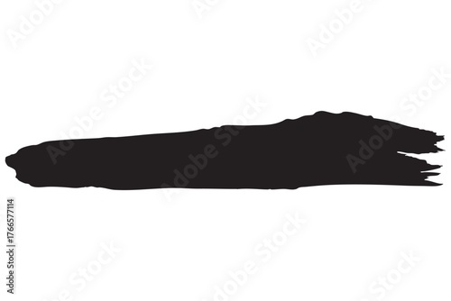 Grunge black brush stroke vector illustration