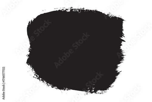 Grunge black brush stroke vector illustration