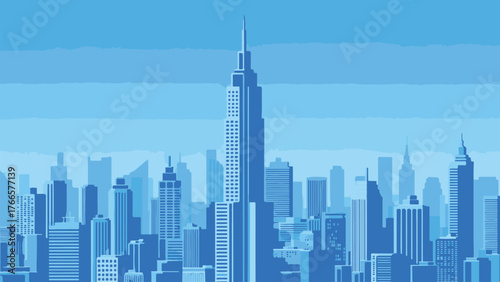 city skyline at night