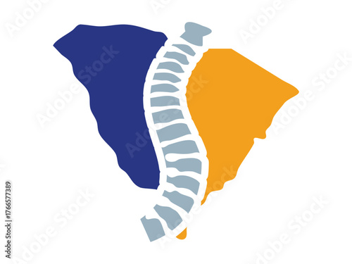 Bone Health Icon South Carolina, Strong Bones Medical Symbol Vector Design