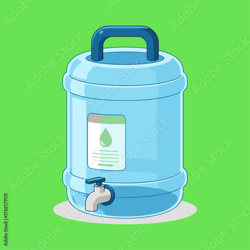 Water filter , Water purifier, water container icon logo flat vector design