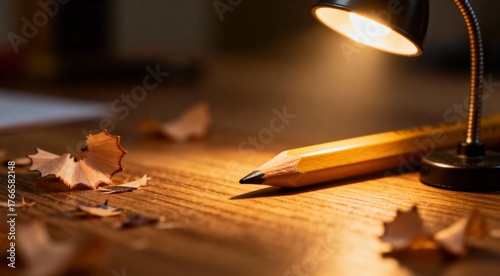 클로즈업한 연필심