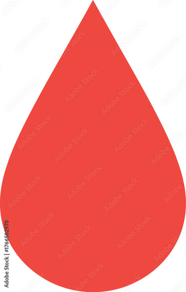 Fototapeta premium Vibrant red blood drop icon symbol clean medical healthcare vector