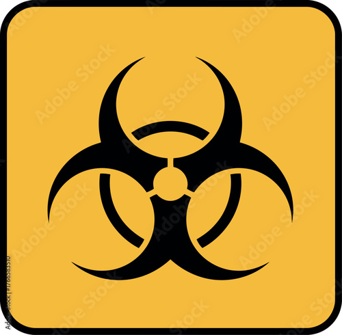 Biohazard symbol warning sign danger alert safety caution infectious hazard vector