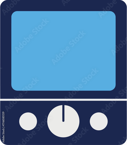 Retro gaming console icon vintage entertainment device vector