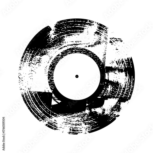 Vinyl record texture in abstract design