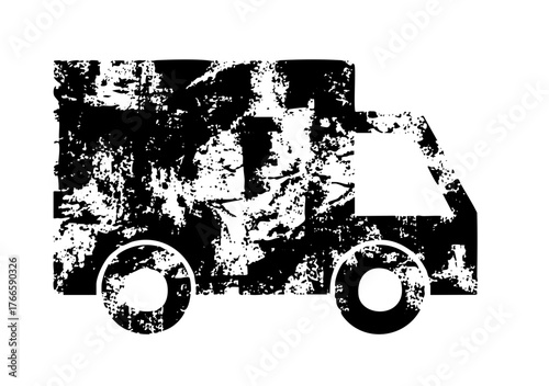 Delivery Van Illustrates Transport in Urban Logistics