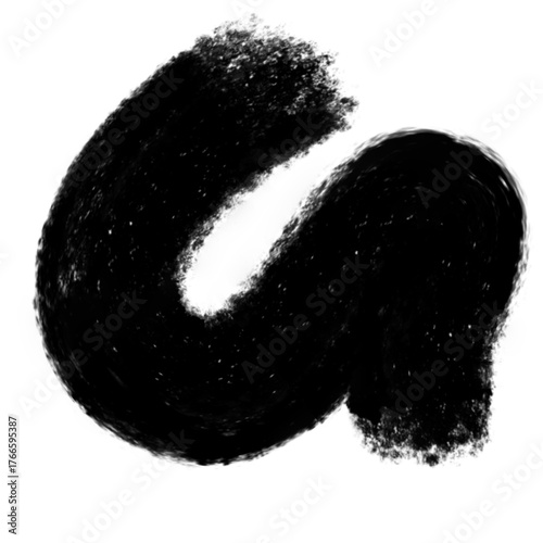 Blue watercolor stain, on white background isolated. Hand-drawn blot on white background isolated.