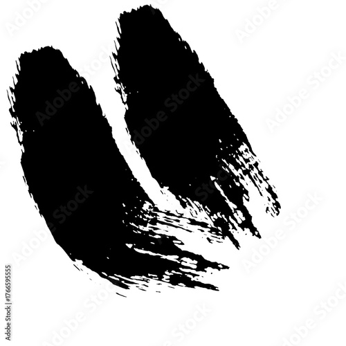 Blue watercolor stain, on white background isolated. Hand-drawn blot on white background isolated.