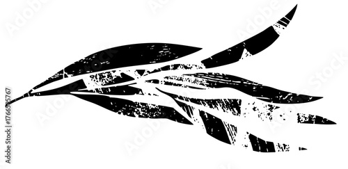 Bird flies dynamically in midair