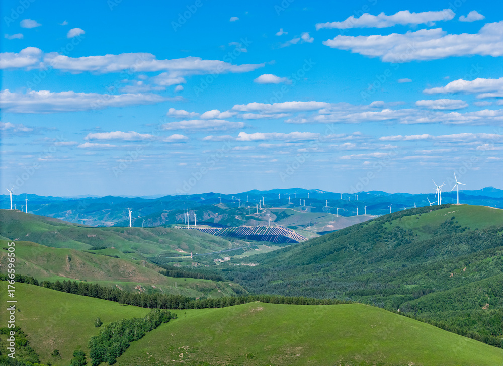 Fototapeta premium The landscape of the 100-mile road in Hebei Province 