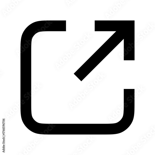 External link icon vector UI