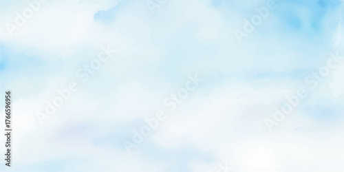Soft blue and white watercolor background delicate sky texture for creative design projects perfect for adding a serene touch
