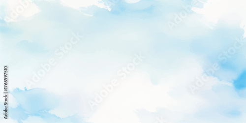 Watercolor sky background with fluffy clouds soft pastel colors create a dreamy atmosphere perfect for wallpaper or design elements