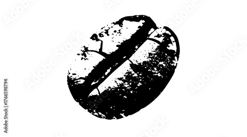 Coffee Bean Illustrates Texture In Abstract Design