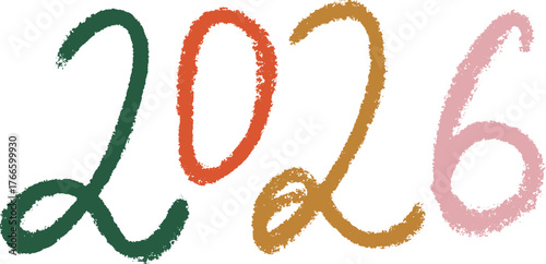 2026 wax crayon font