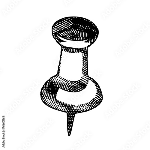 Push Pin Secures Information on a Bulletin Board