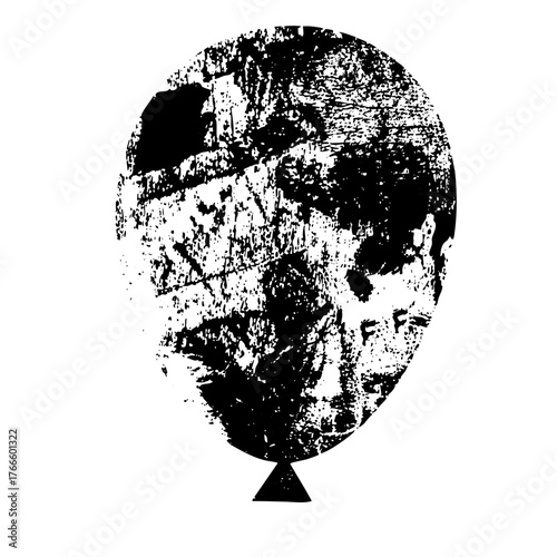 Balloon transforms into face texture