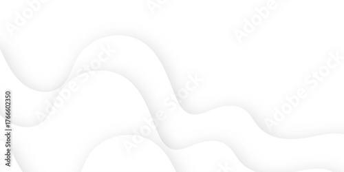 Wavy white illustration. Abstract paper cut curve line background with shadow. abstract modern white  curve background for website banner and presentation template design.