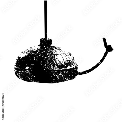 Pendant light hangs in a modern interior