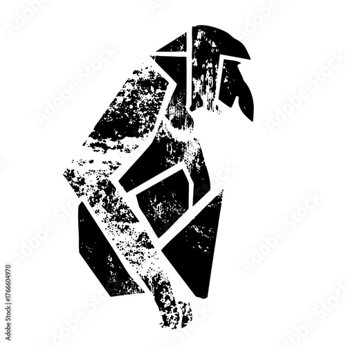 Lion head roars fiercely in abstract wildlife