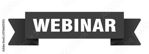 webinar ribbon isolated on transparent background. webinar ribbon