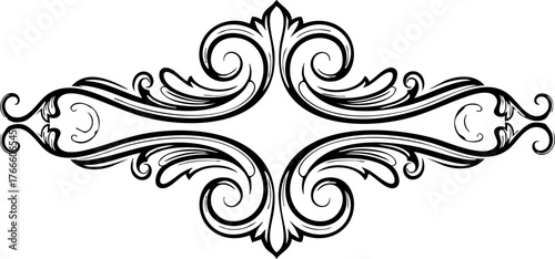 Elegant vintage flourish design adding ornate decorative detail to invitations, borders, and artistic projects with timeless sophistication and classic beauty.