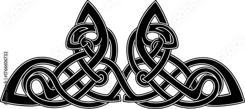 Quadro su tela Elegant Celtic knotwork design offers timeless sophistication for decorative bor