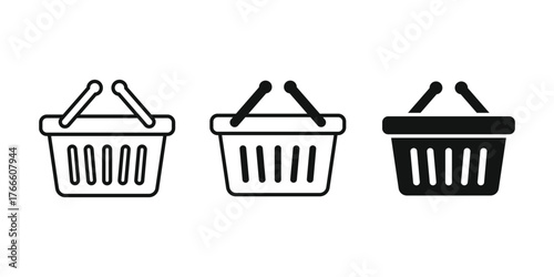 Shopping basket icon design vector. Shopping cart icon. Shopping basket symbol.