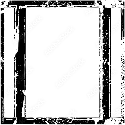 Frame defines space with distressed texture for graphic design