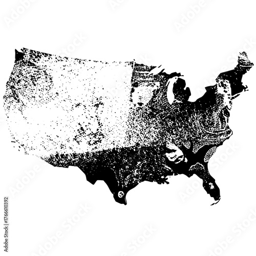 United Map Illustrates Division America