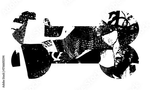 Abstract Shapes Compose Dynamic Composition for Graphic Design