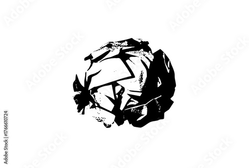 Abstract face explores texture in digital art