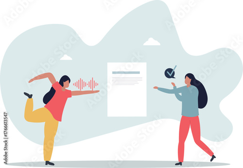 AI transcription software as speech into text transcript.life and employment of people.
