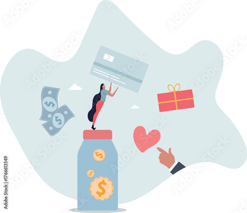 Charity donation and money sharing for support and help .life and employment of people.