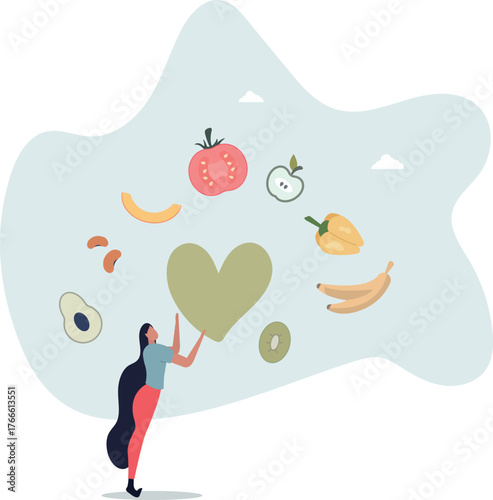 Gut health importance for stomach flora and digestion.life and employment of people.