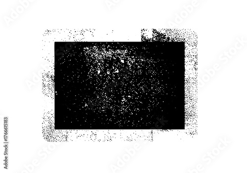 Grunge texture decay within a distressed frame