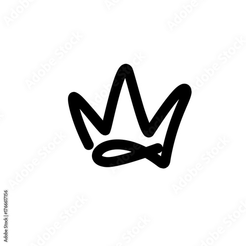 golden crown isolated on white