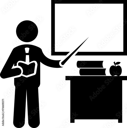 Home schooling icon.pen Solid icon.Education icon set. School, university symbols. Graduation cap, book, globe, teacher, student. Knowledge, learning, study vector pictogram glyphs for web design.