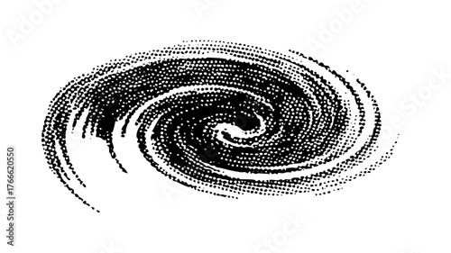 Spiral design rotates dynamically in abstract composition